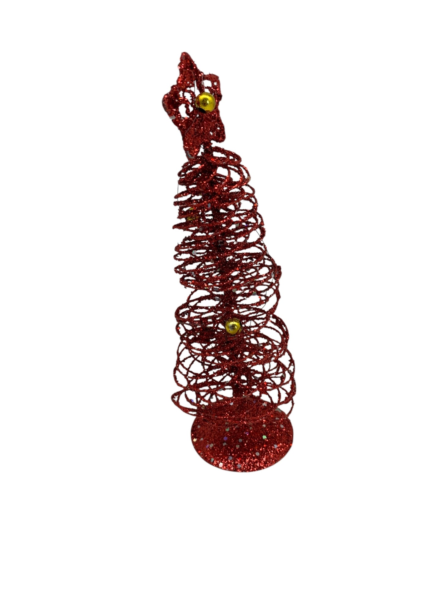 28113 - 8" Metal Spiral Red Tree Set of Two |Pod 2-61|