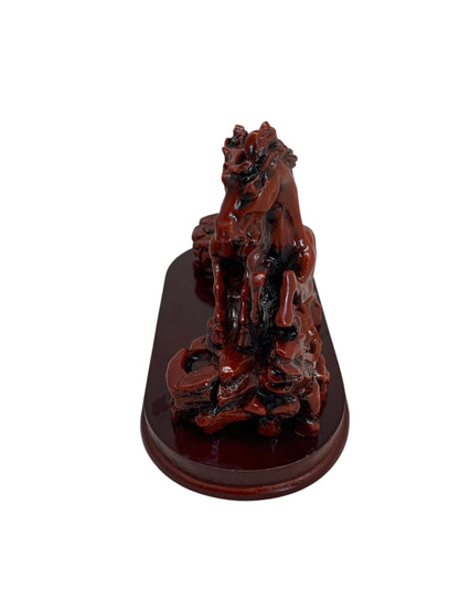 7529 - 7" Two Red Horses - Stone Arch |Store|