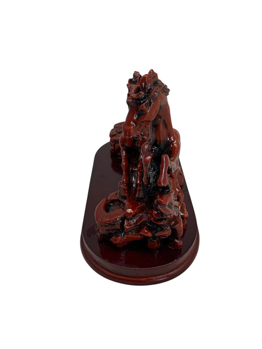 7529 - 7" Two Red Horses - Stone Arch |Store|