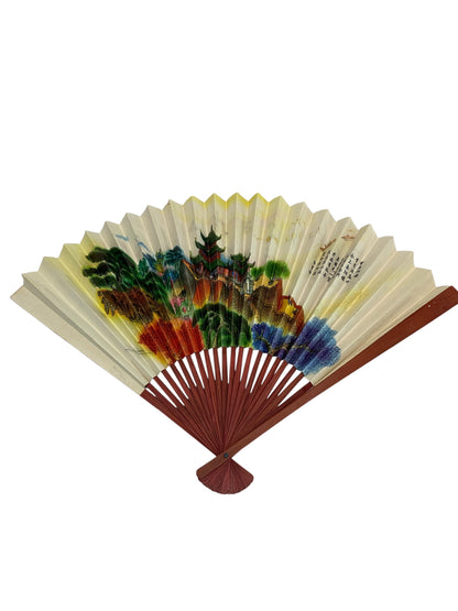 7050 - Set of 2 12" Folding Fan Monastery - |W-20|