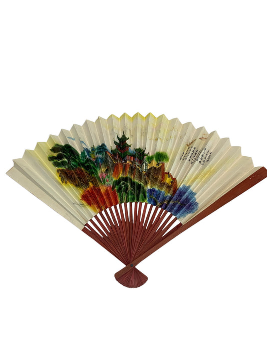 7050 - Set of 2 12" Folding Fan Monastery - |W-20|