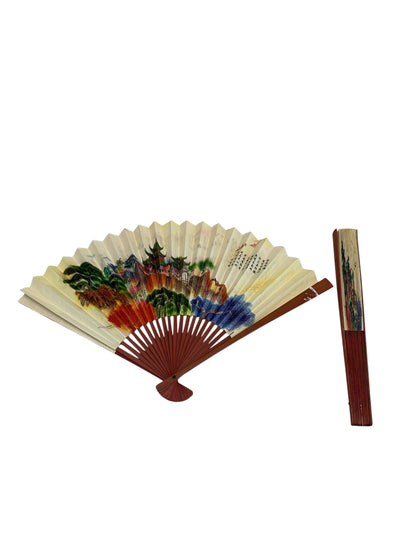 7050 - Set of 2 12" Folding Fan Monastery - |W-20|