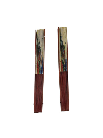 7050 - Set of 2 12" Folding Fan Monastery - |W-20|