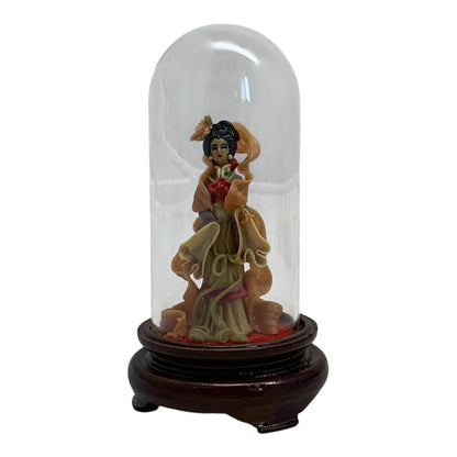 8257 - 3" Assorted Color Geisha with Glass Dome Set of 2 |X-46|