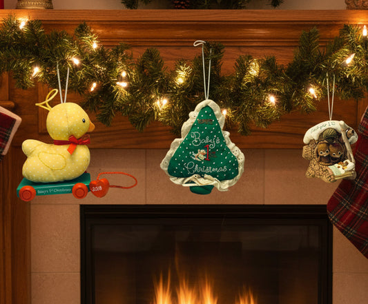 13363 - Set of 3 Baby's First Christmas Ornaments 5" |<TBD>|