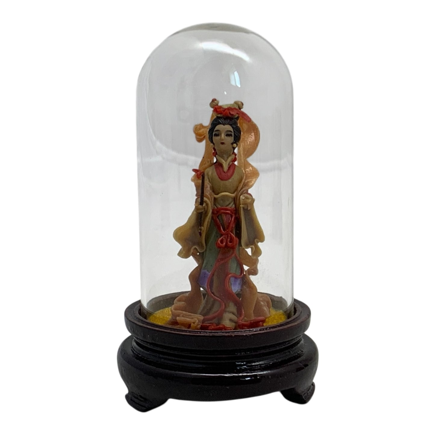8257 - 3" Assorted Color Geisha with Glass Dome Set of 2 |X-46|