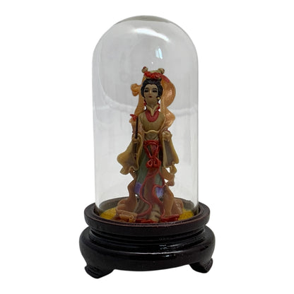 8257 - 3" Assorted Color Geisha with Glass Dome Set of 2 |X-46|