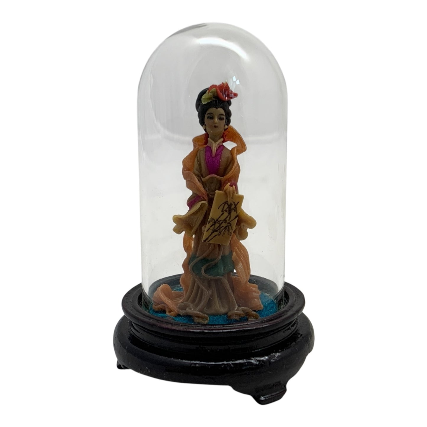 8257 - 3" Assorted Color Geisha with Glass Dome Set of 2 |X-46|