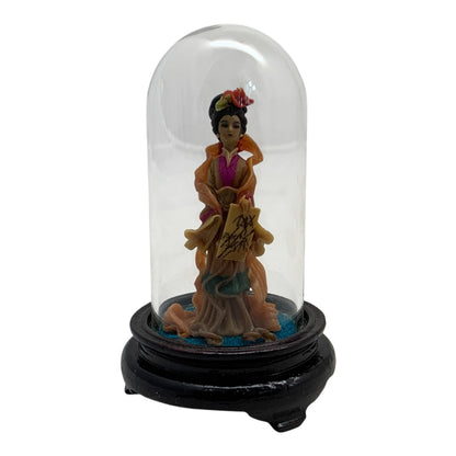 8257 - 3" Assorted Color Geisha with Glass Dome Set of 2 |X-46|