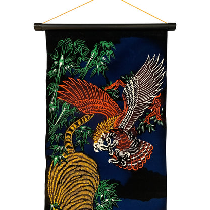 14753 - Velvet Scroll Tiger and Eagle |W-28/Store|