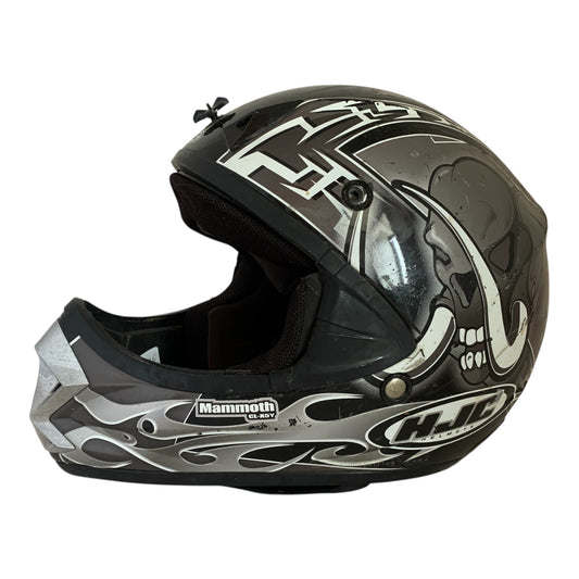 37358 - HJC Helmet Youth Size Small Black White CL-X5Y Mammoth Used 13" |S-O|