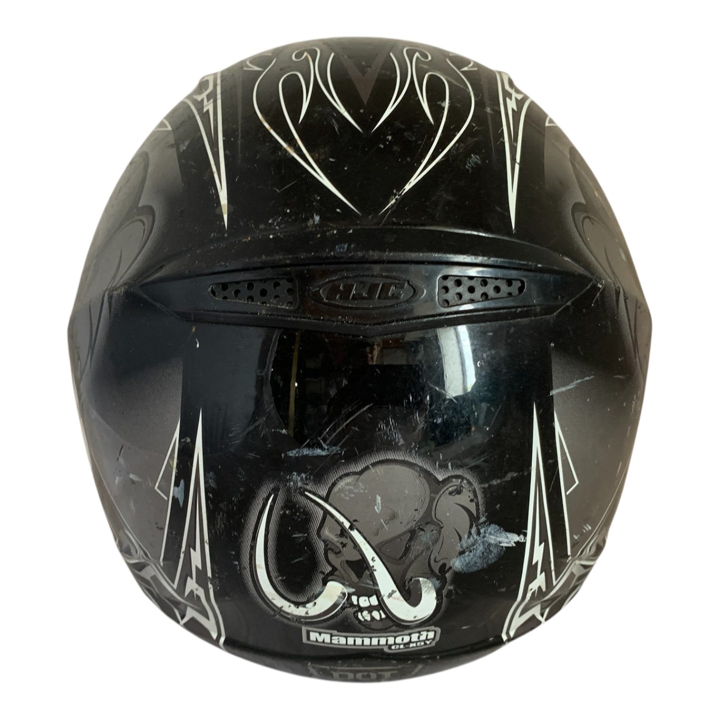 37358 - HJC Helmet Youth Size Small Black White CL-X5Y Mammoth Used 13" |S-O|