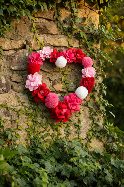 30441 - 12" Felt Heart Wreath |5-16|