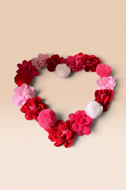 30441 - 12" Felt Heart Wreath |5-16|