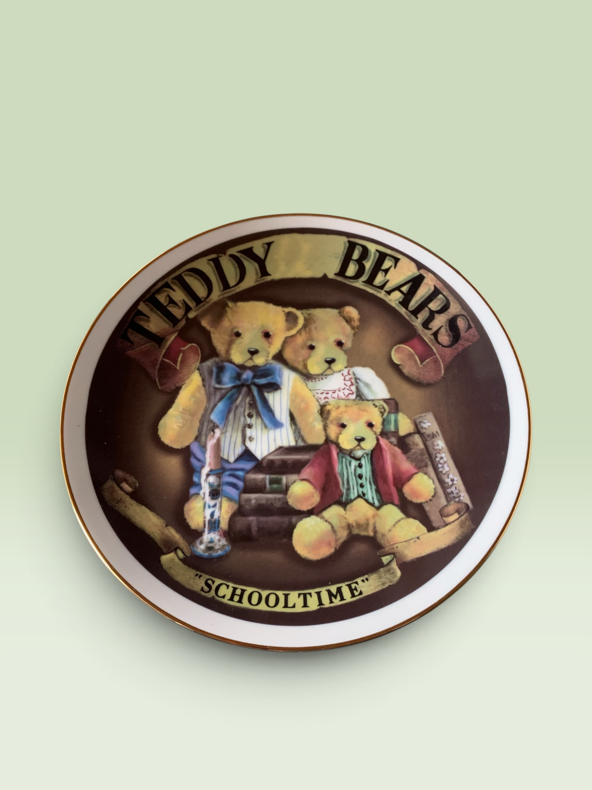 29439 - 8" Teddy Bears School Time Plate |10-15|