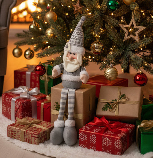 11977 - 20" Shelf Sitter Grey Santa |Pod 2-2|