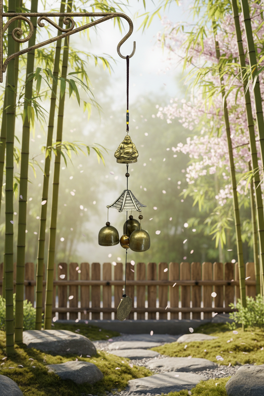 17293 - Brass Buddha Windchime 15" |23-2|