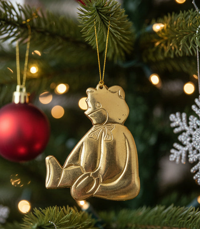 15484 - 4 Inch Brass Bear Ornament |Pod 2-54|