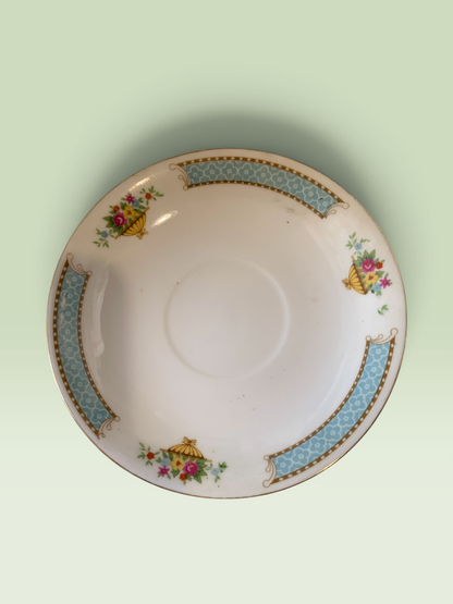 14391 - Blue White Floral Cup Saucer 5" |TBD|