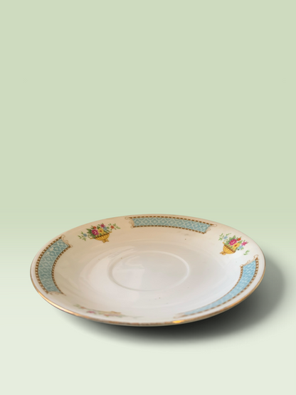 14391 - Blue White Floral Cup Saucer 5" |TBD|