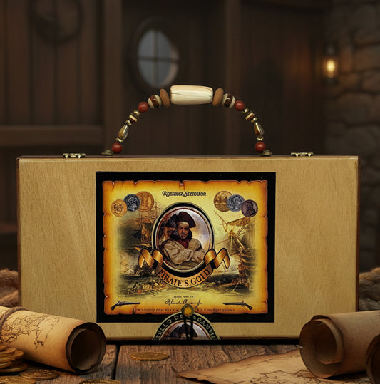 28208 - 11" Pirates Gold Cigar Hand Crafted Purse |1-26|