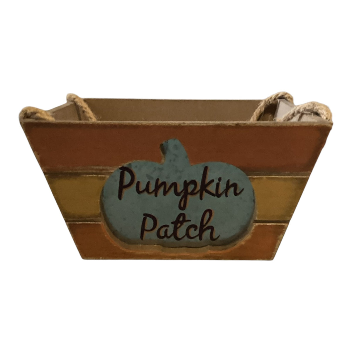 14930 - Pumpkin Patch Wood Basket 6" - |23-3|