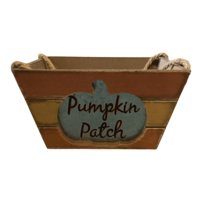 14930 - Pumpkin Patch Wood Basket 6" - |23-3|