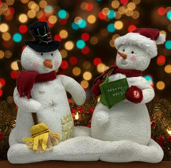 41772 - Hallmark Mr and Mrs Snowman Jingle Pals Plush |Pod 2-2|