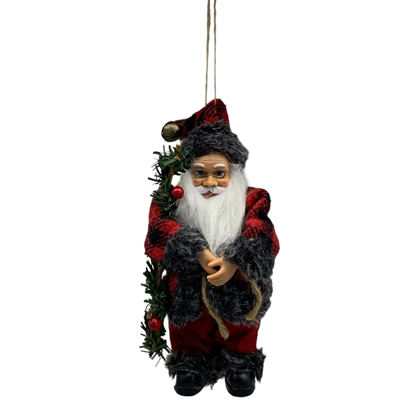 30359 - 7" Santa Red Plaid w Staff |Pod 2-2|
