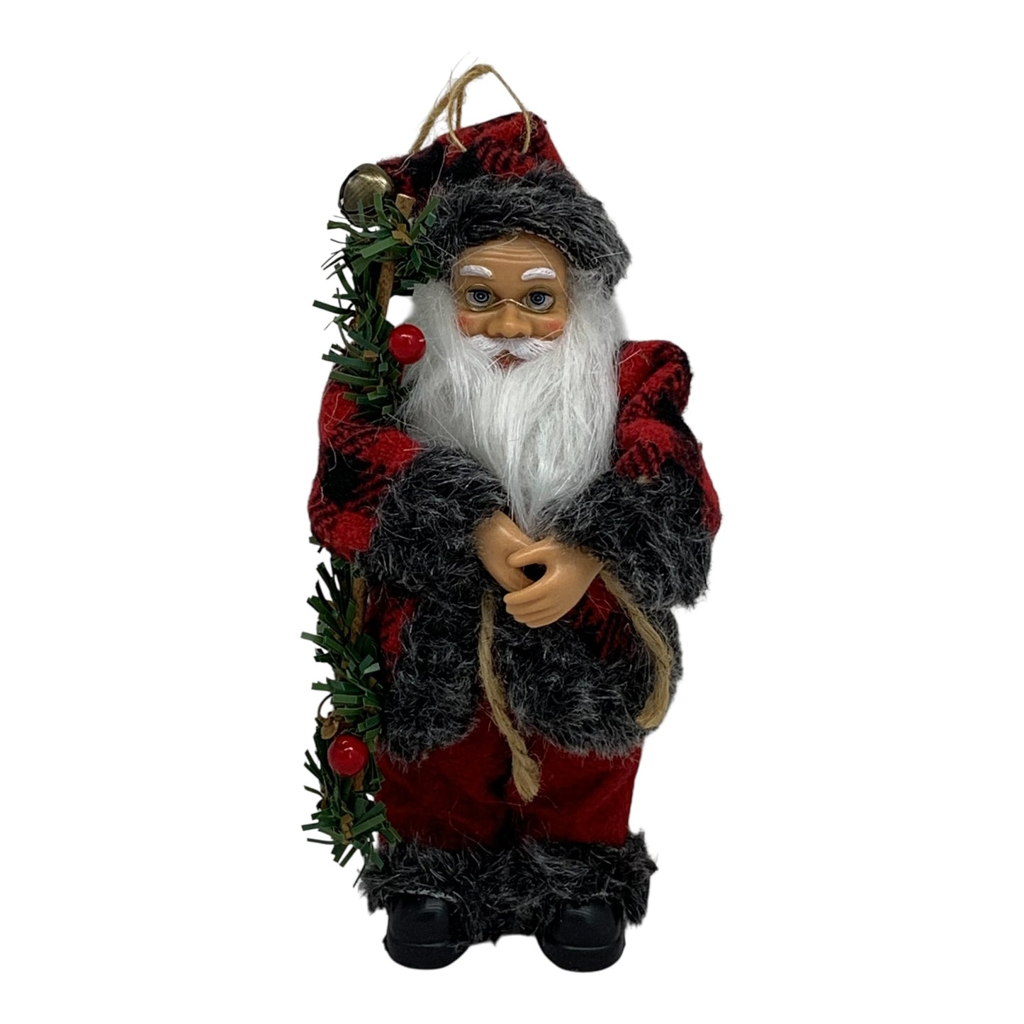 30359 - 7" Santa Red Plaid w Staff |Pod 2-2|