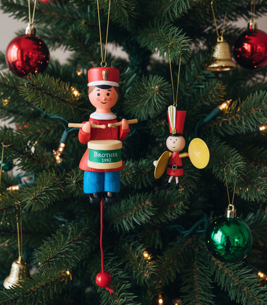 48187- Hallmark Bundle: Clashing Cymbals & 1992 Brother Christmas Ornaments 4" |TBD|