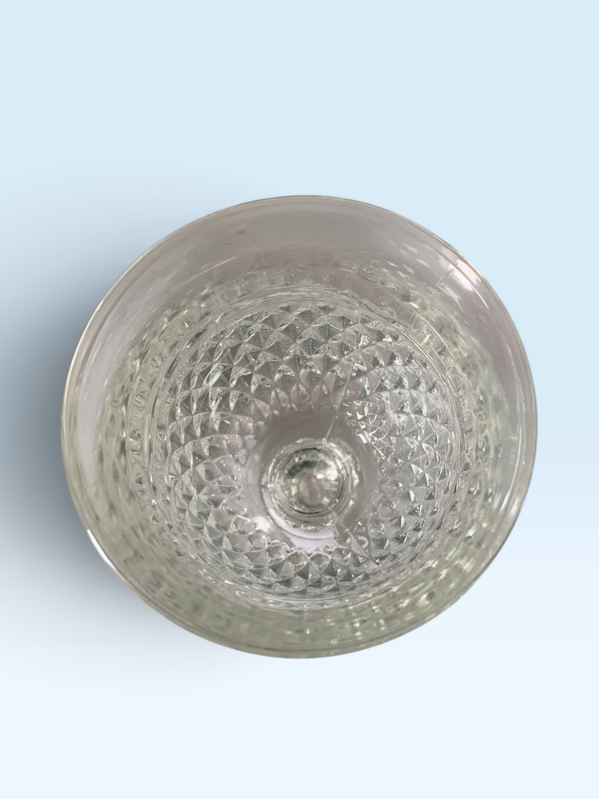 19277 - Vintage Indiana Diamond  7" Point Glass Goblet |TBD|