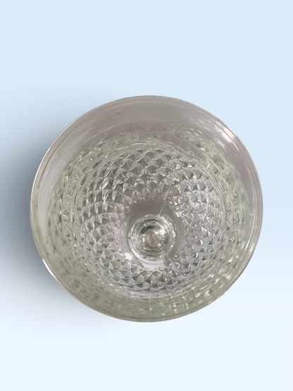 19277 - Vintage Indiana Diamond  7" Point Glass Goblet |TBD|