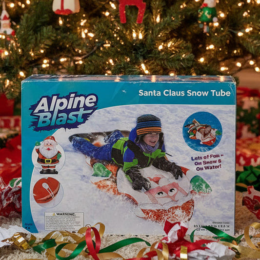 39392 - Inflatable Santa Claus Snow Tube for Kids' Winter Snow Tubing Adventure |TBD| SENT FOR prep