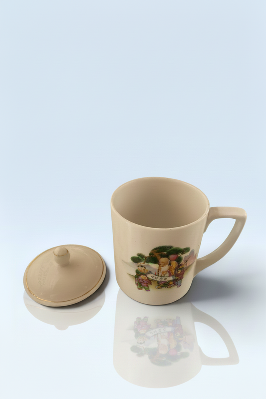 13714 - Set Of Two Lucky Tea Cup With Man 5" |11-14|