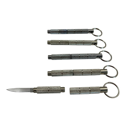 6452 - Set of Two 4.25 Inch Silver Kubaton with Knife |86|