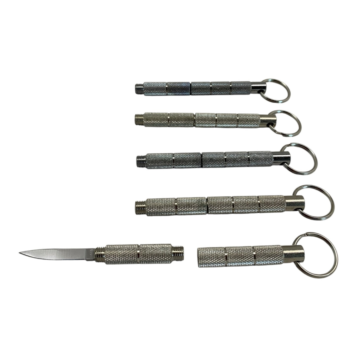 6452 - Set of Two 4.25 Inch Silver Kubaton with Knife |86|