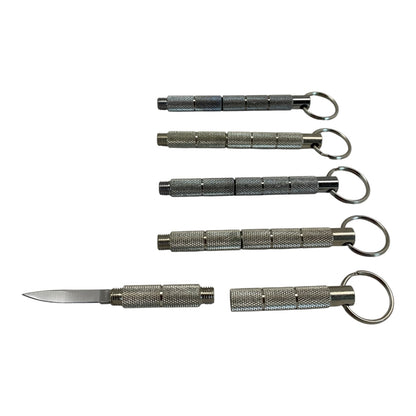 6452 - Set of Two 4.25 Inch Silver Kubaton with Knife |86|