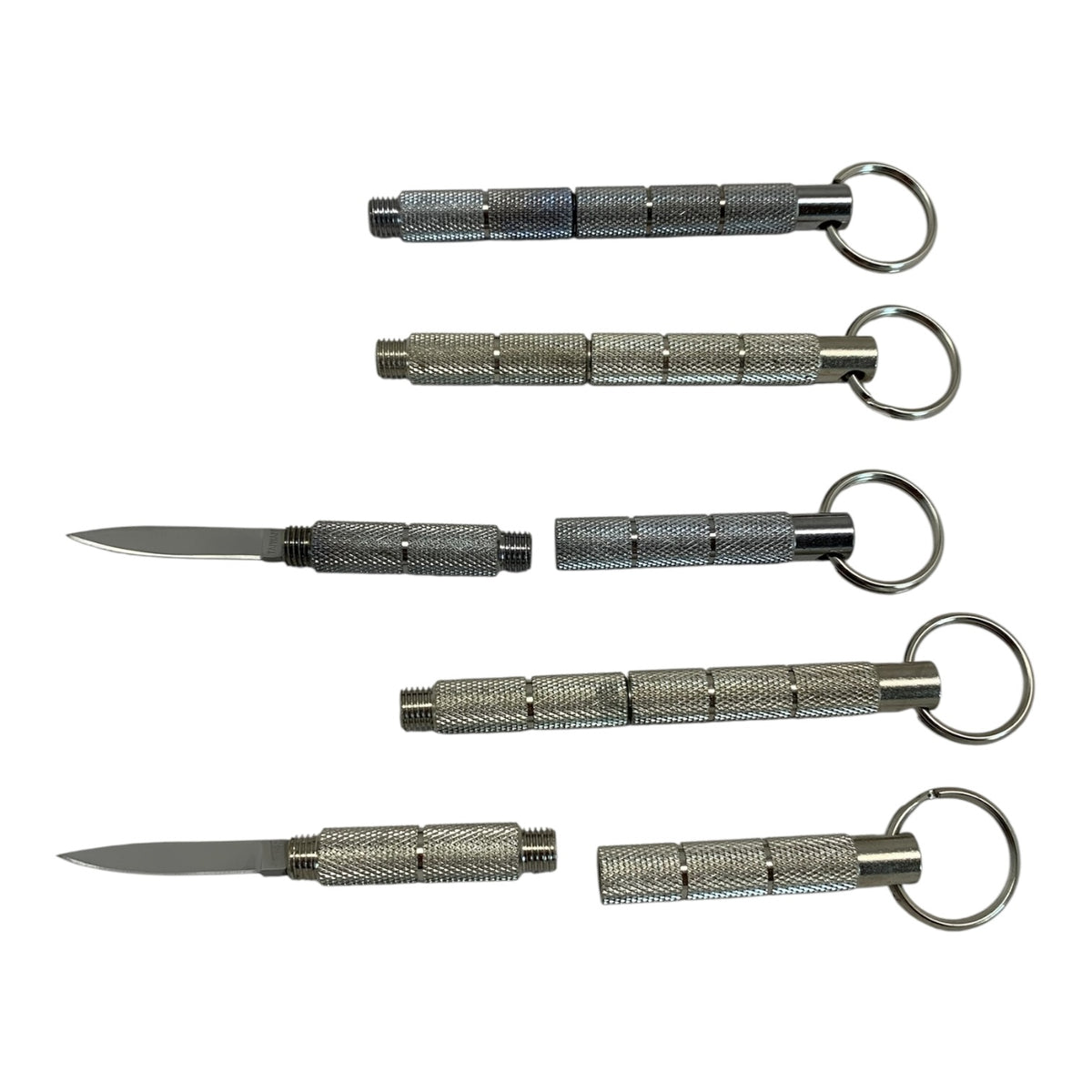 6452 - Set of Two 4.25 Inch Silver Kubaton with Knife |86|