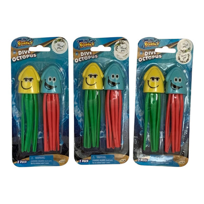 27448 - Set of Three 2-Pack Six Total Dive Octopus 5-Inch |TBD|