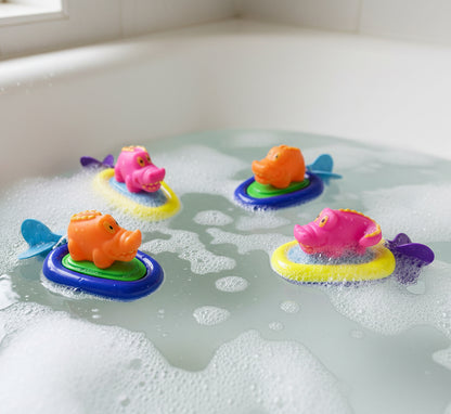 36213 - SET OF FOUR ALLIGATOR WIND UP SWIMMING 4" BATH TOYS |TBD|