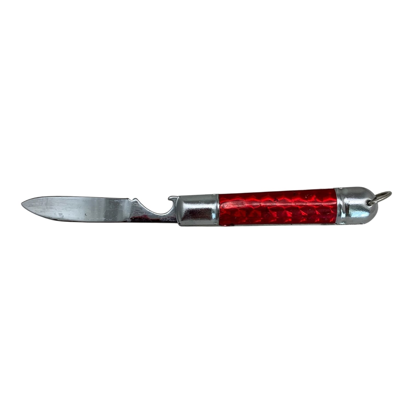 41180 - RED PRISMATIC FOLDING KNIFE 4" |104/STORE|