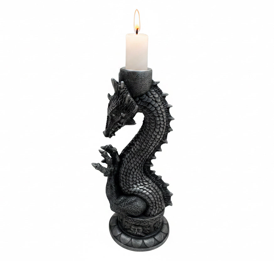 10580 - 10" Dragon Candle Holder - |9-4|