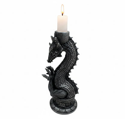 10580 - 10" Dragon Candle Holder - |9-4|
