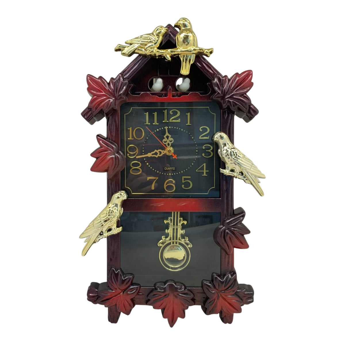 8780 - 18" Quartz Bird Clock Brown |TBD|