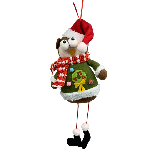 20324 - Owl Plush Tree Ornament - |Pod 2-10|