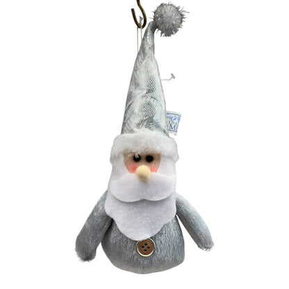 29398 - 8.5" Small Silver Santa Plush - |Pod 2-10|