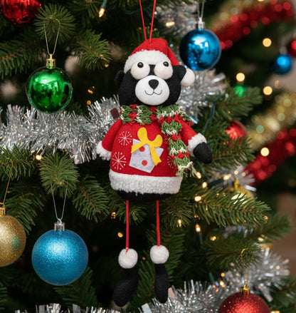 13863 - Boy Bear Plush Ornament - |Pod 2-10|