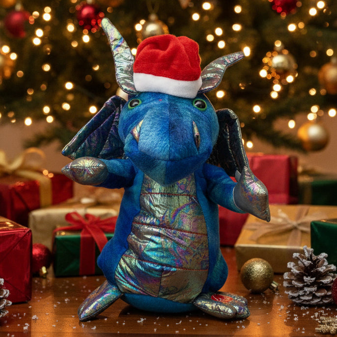 29830 - Animated Dragon 10" w Santa Hat - |Pod 2-2|