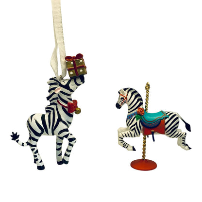 12049- Set of Two Zebra Ornaments Hallmark |TBD|